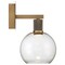 Access Lighting Port Nine Burgundy, Burgundy LED Wall Sconce, Antique Brushed Brass Finish, Clear Glass 63145LEDD-ABB/CLR - alternate 7